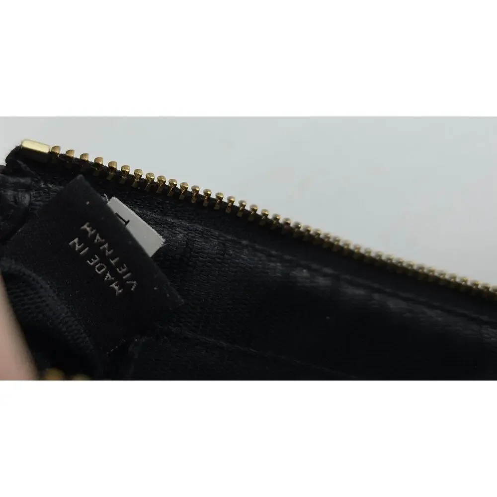 Coach Signature Jacquard Wristlet Deep‎ Purple & Tan